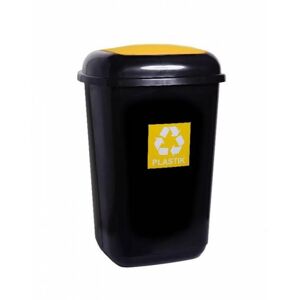 Kinekus Kôš na separovaný odpad plastový 45 l, QUATRO, žltý - plast