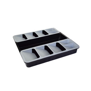 Magnet 3Pagen Úsporný príborník široký sivá/čierna 40x40x5,5 cm