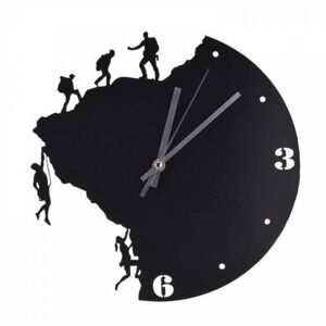 Kinekus Nástenné hodiny dizajn RYBÁR, priemer 30 cm, čierne