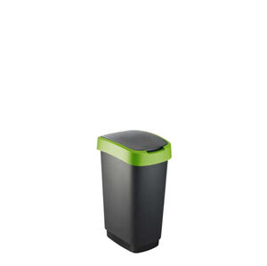Odpadkový kôš Twist 10l čierno-zelený