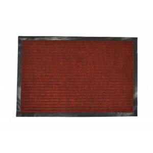 Kinekus Rohož 40x60 cm guma + textil bordová pruhovaná s gumeným okrajom