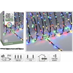 Kinekus Svetlo vianočné 600 LED farebné, s funkciami, vonkajšie /vnútorné