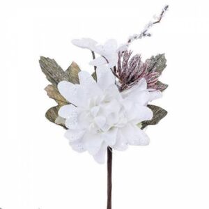Kinekus Ozdoba zapichovacia kvet dahlia biela