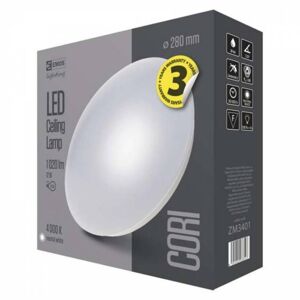 EMOS LED prisadené svietidlo Cori, kruh. biele 12W 1020lm IP44