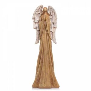 Kinekus Postavička anjel 8,5x6,5x26 cm polyrezín hnedý