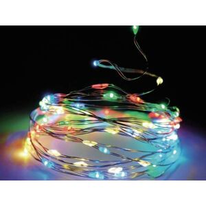 Kinekus Svetlo vianočné 20 LED farebné, s časovačom, baterky, vnútorné