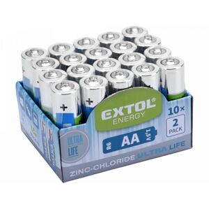 EXTOL ENERGY Batéria AA zink-chloridová 20ks, 1,5V
