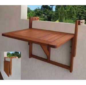 Kinekus Stôl na balkón sklápací 60x45cm IDA, na zábradlie, drevo
