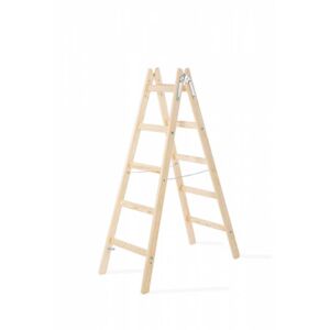 Kinekus Rebrík drevený dvojitý 5 priečok