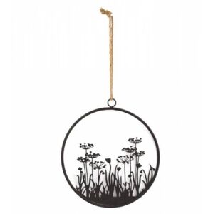 Kinekus Ozdoba závesná kruh s kvetmi 31x1x33,5 cm