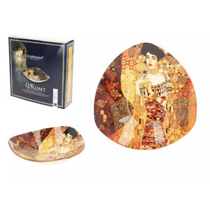 Podnos sklenený 17x17 cm G.Klimt "ADELLE"