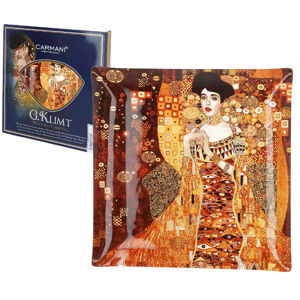 Podnos sklenený 25x25 cm G.Klimt "ADELLE"
