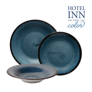 Porcelánový set modrý 18 ks - Hotel Inn Chic color